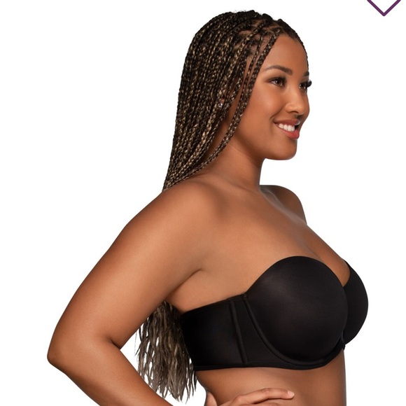 NWT VANITY FAIR 74380 Beauty Back Strapless Underwire Bra Women’s Black Size 34B - Picture 2 of 16